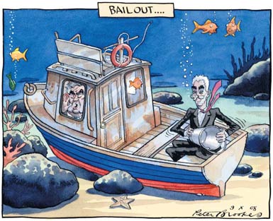 Peter Brookes on the bailout