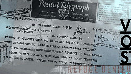 "Telegram appealing unsuccessfully to FDR to help Jewish Refugees aboard St. Louis" at http://cruiselinehistory.com/?p=4742