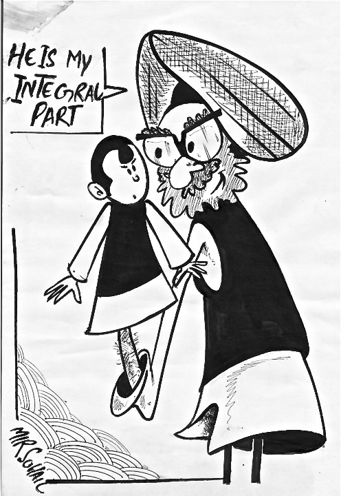 Kashmir as an Integral Part of India. Cartoon by Mir Suhail Qadiri